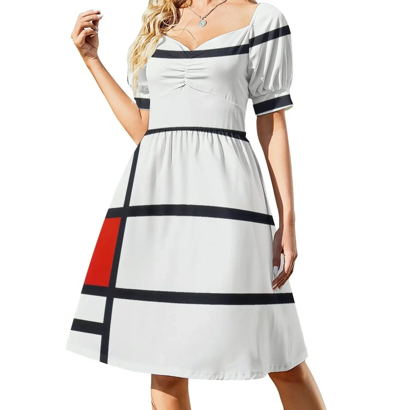 thumbnail image 1 of Cuadro famoso de Piet Mondrian Trafalgar Square (1939-1943) Vestido sin mangas vestidos para mujer Vestido, 1 of 7