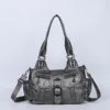 Angelkiss Women Handbag Satchel Top-handle Shoulder Bag Fashion PU Dinner bag Multi-pockets Shoulder Bags Phone Money Pack 2