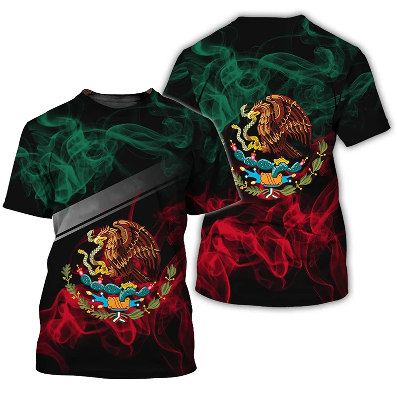 Mexico Flag 3D Print Short Sleeve T Shirt