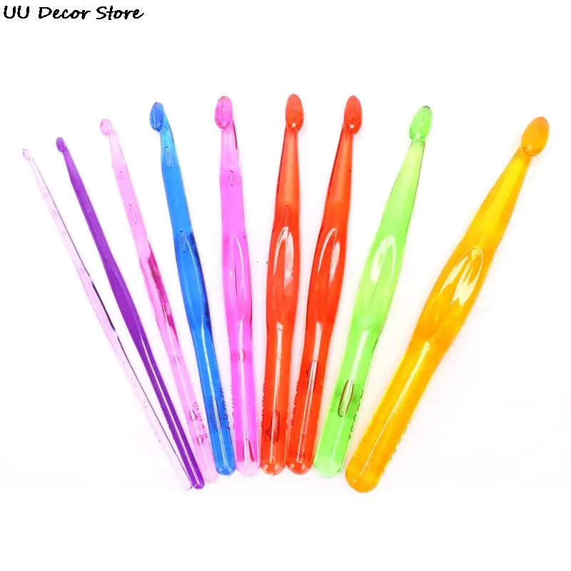 Crochet Needles 8pcs/set 2.5-6.0mm Aluminum With Grip