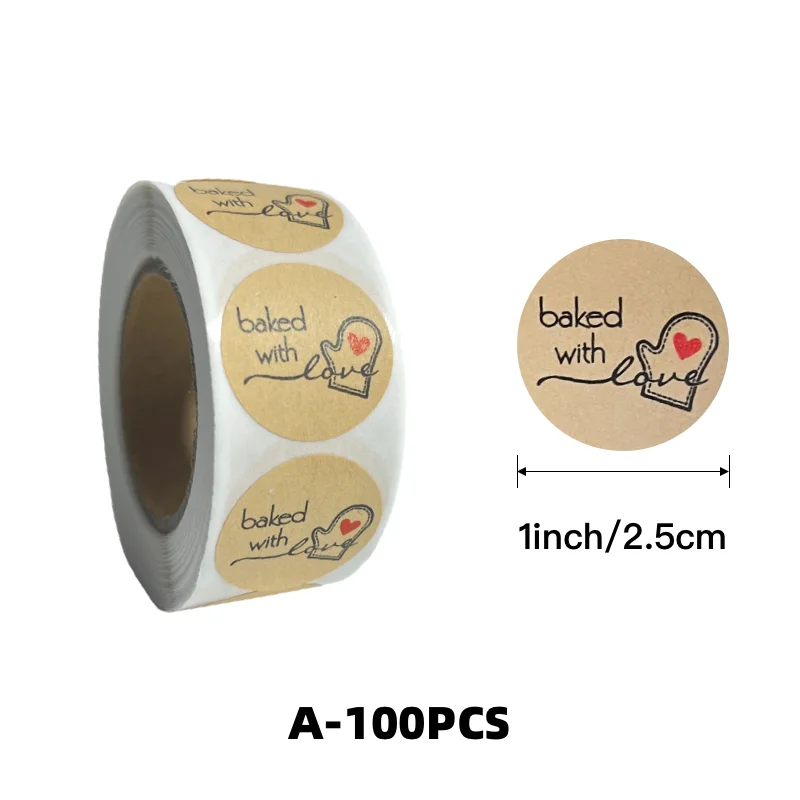 100-500 Pieces Round Gold Labels Thank You Kraft Stickers Wedding Pretty Gift Cards Envelope Seal St Deco sticker