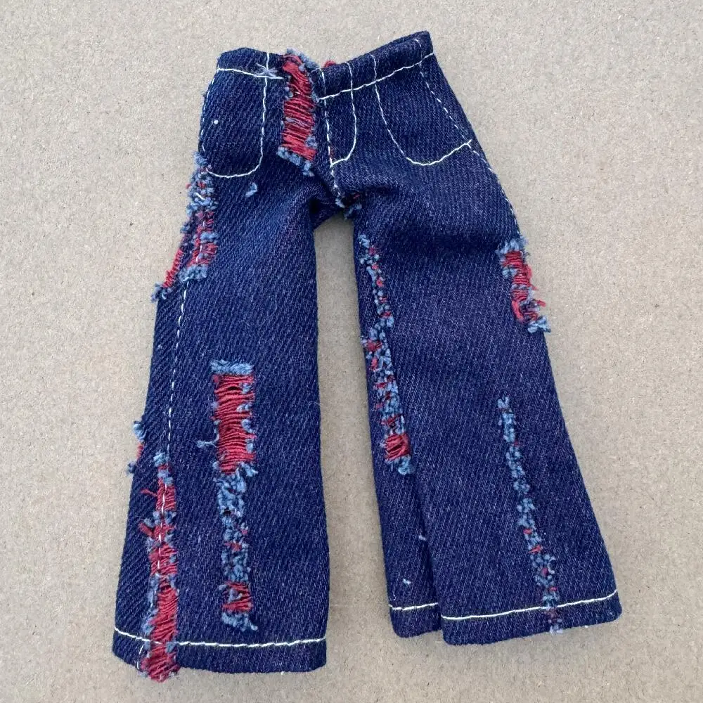 Handmade Vintage Hip-Pop Doll Trousers - DIY Accessory
