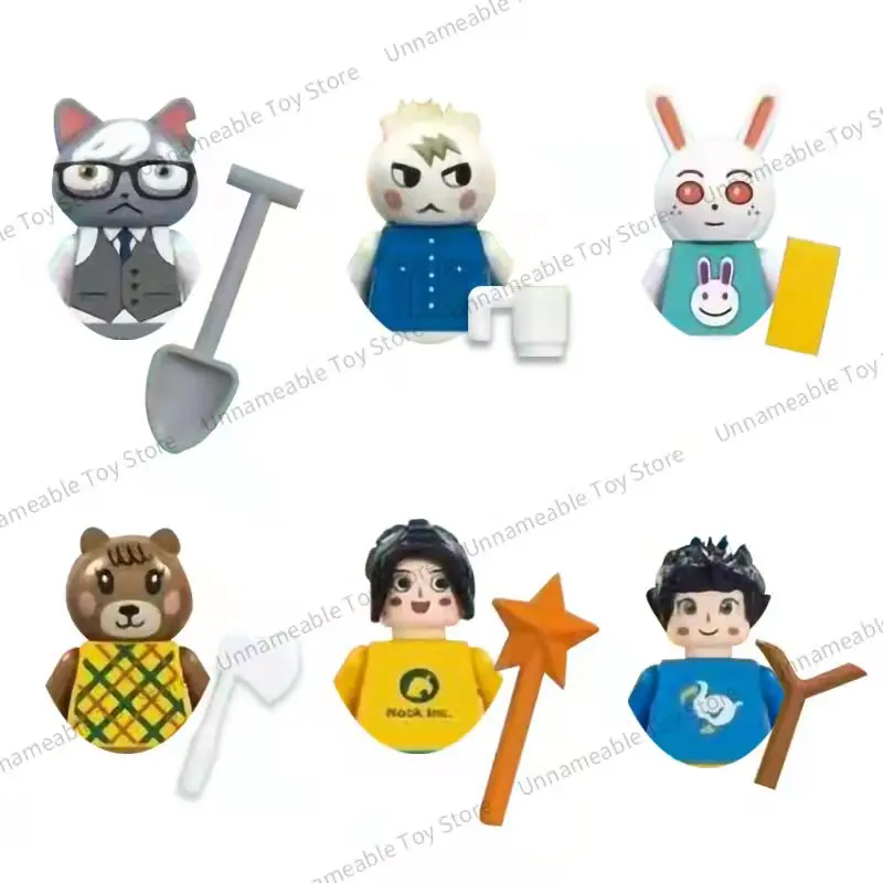 6 шт./лот семья лесных животных Мини кролик медведь панда мини кукла фигурки