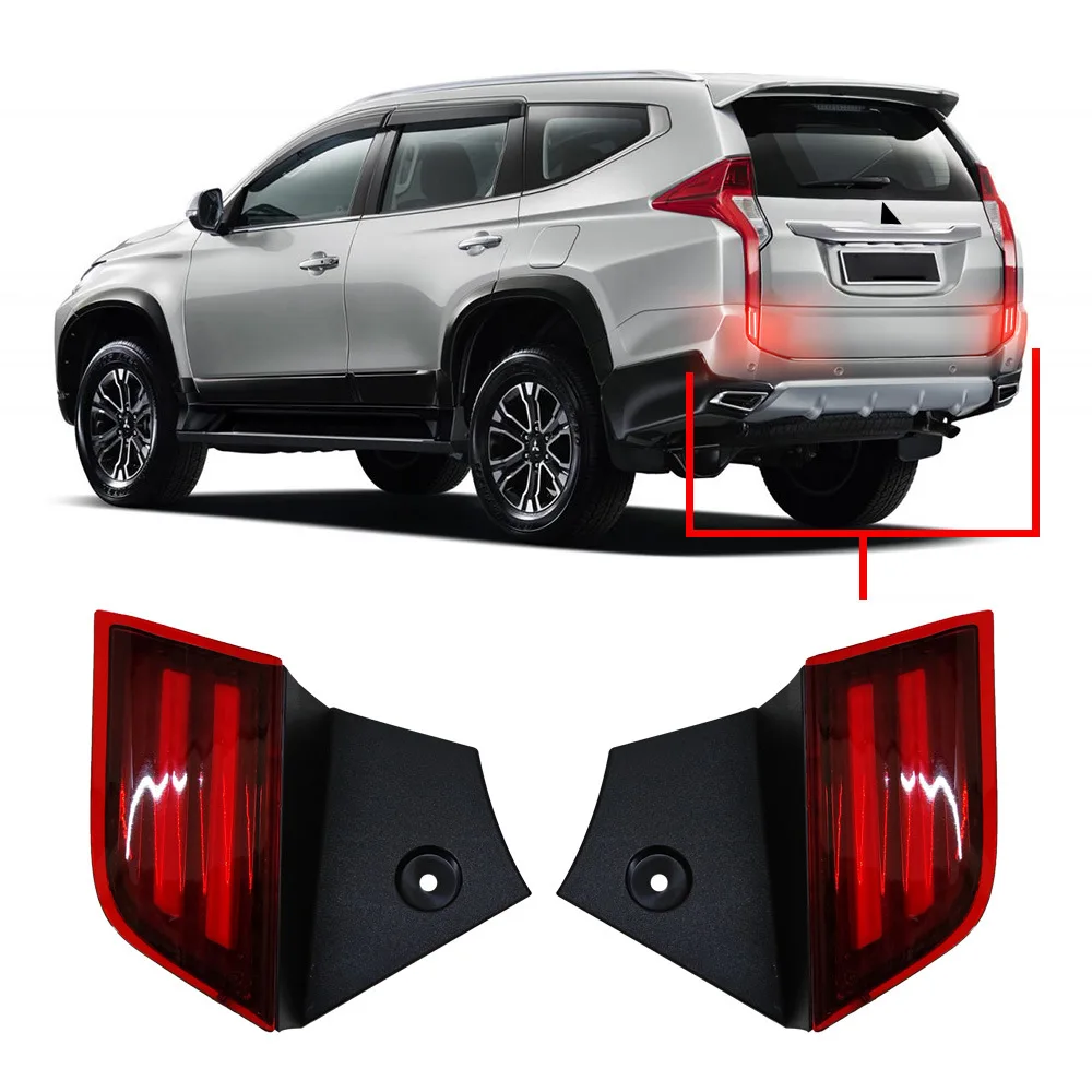 For Mitsubishi Pajero Sport 2016-2020 2Pcs Car Rear Bumper Light Reflector Driving Braking Lamp Daytime Running Lights Accessory detail image 3