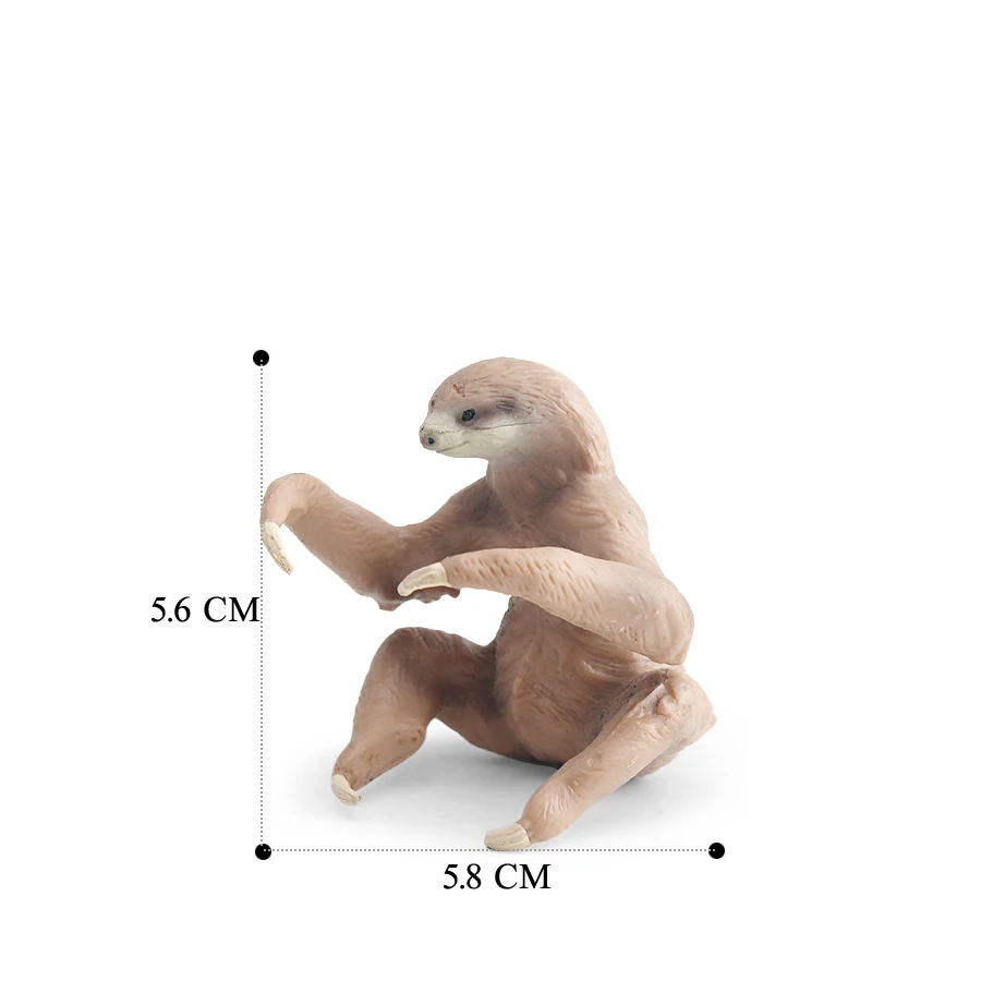 Wild Animal Adventure Series: Sloth & Otter Figurine Set - Educational Toy Collection
