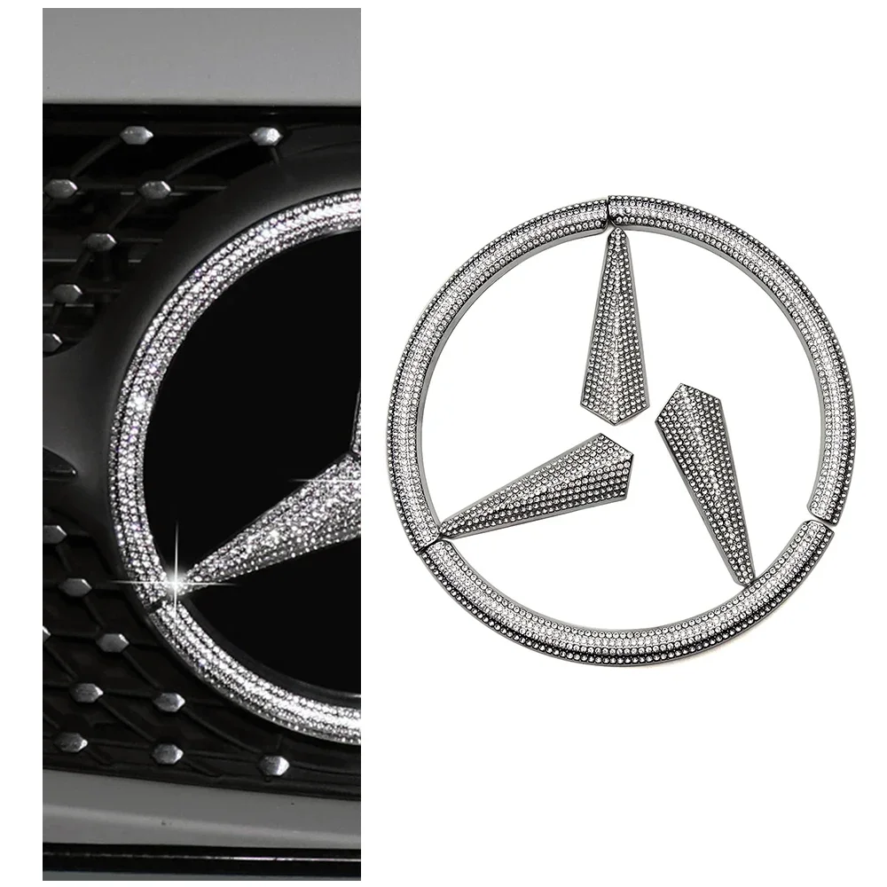

Для Mercedes Benz A B C E CLA CLS GLA Class 2019 вверх передняя решетка значок эмблема логотип искусственный кристалл Алмазная декоративная наклейка