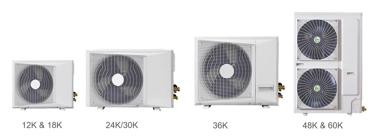 220V 50Hz Ducted Fan Mini Split Air Conditioners HVAC System Ducted air Conditioning