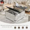 Farmhouse Lift Top Coffee Table with Storage, 36" Wood Square Center Table with Large Hidden Compartment 5