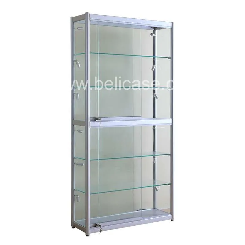 커스텀 저렴한 매장 가구 LED 조명 유리 디스플레이 쇼케이스, 유행 디스플레이 캐비닛, Vitrine