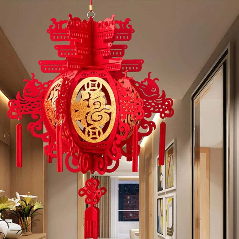 60 Pcs Chinese Red Paper Lanterns - Assorted Sizes Festival Decorations Set