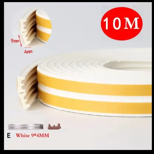 10m D/I/E Type Self-adhesive Door And Window Sealing Strip Foam Insulation, Anti-Collision, Wind And Sound Insulation Artifact - Image 11