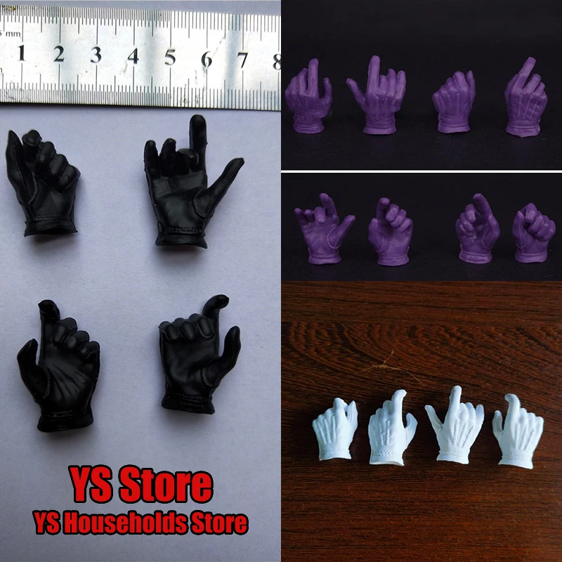 

3 Colors Black/White/Purple DX11 DX01 1/6 Clown Soldier Delicate Mini Hand Type Model Toys For 12" Man Action Figure DIY Dolls