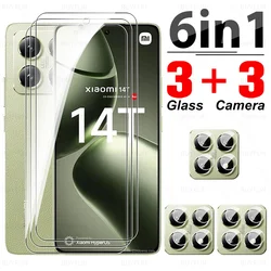 6-in-1 Tempered Glass Case with Screen and Lens Protective Film for Xiaomi 13T Pro (3Glass 3Camera)