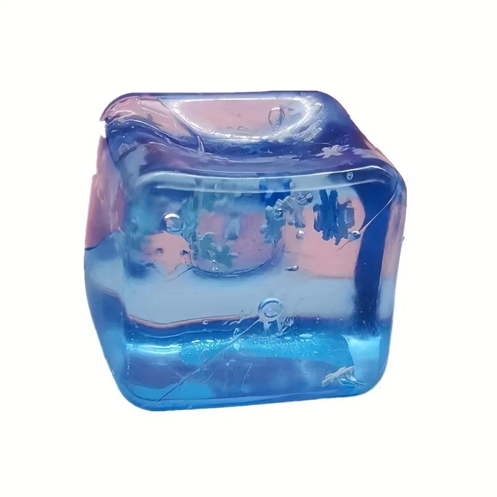 Fidget Toy 1pc Squishy Ice Cube Stress Balls for Kids and Adults Anxiety Relief Funny Calming