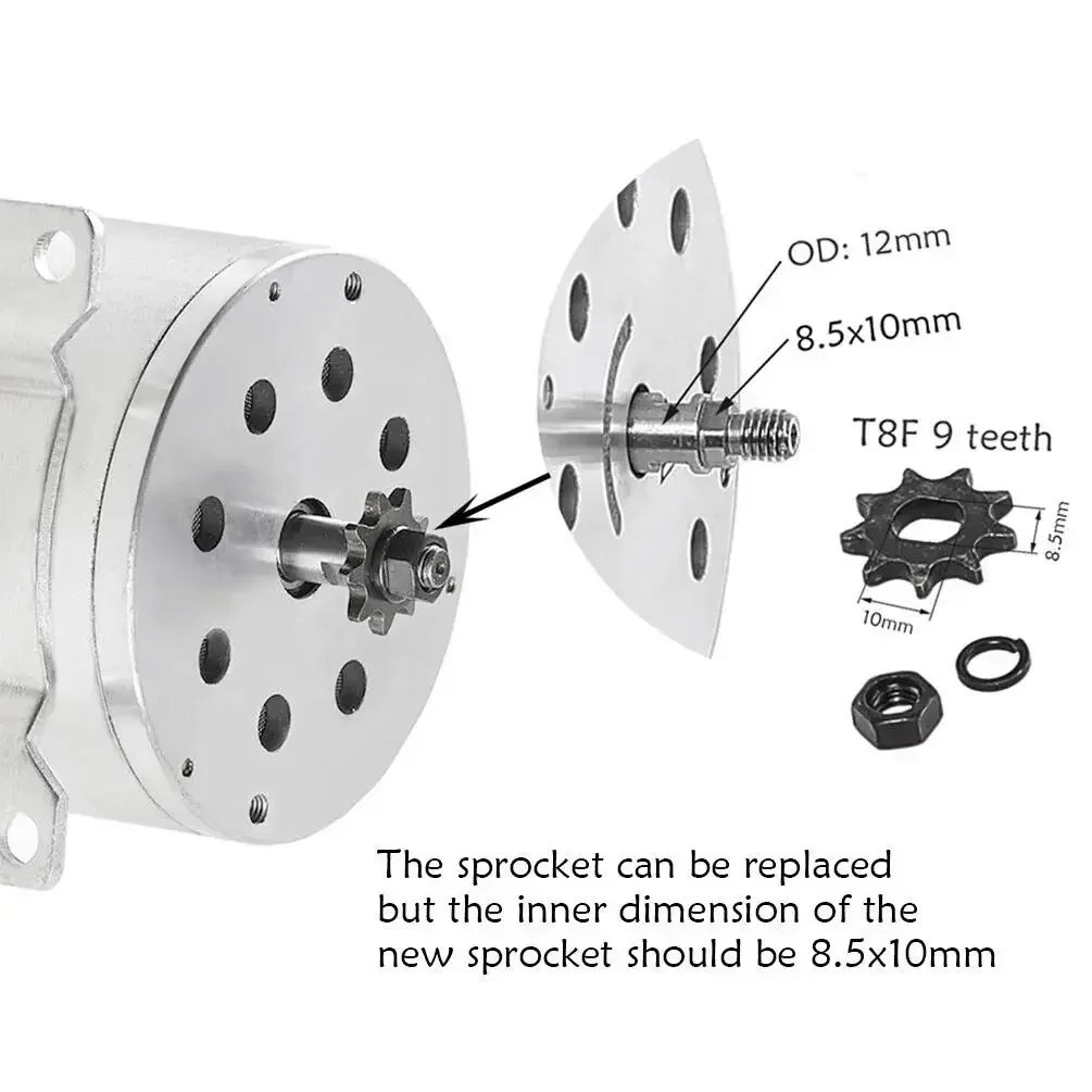 TDPRO 29" Rear Axle Kit + Complete Wheels 48V 1800W Motor+ 4PCS 4.10-6 Tires with Rim Kit for ATV Buggy Go Kart OFF- Road