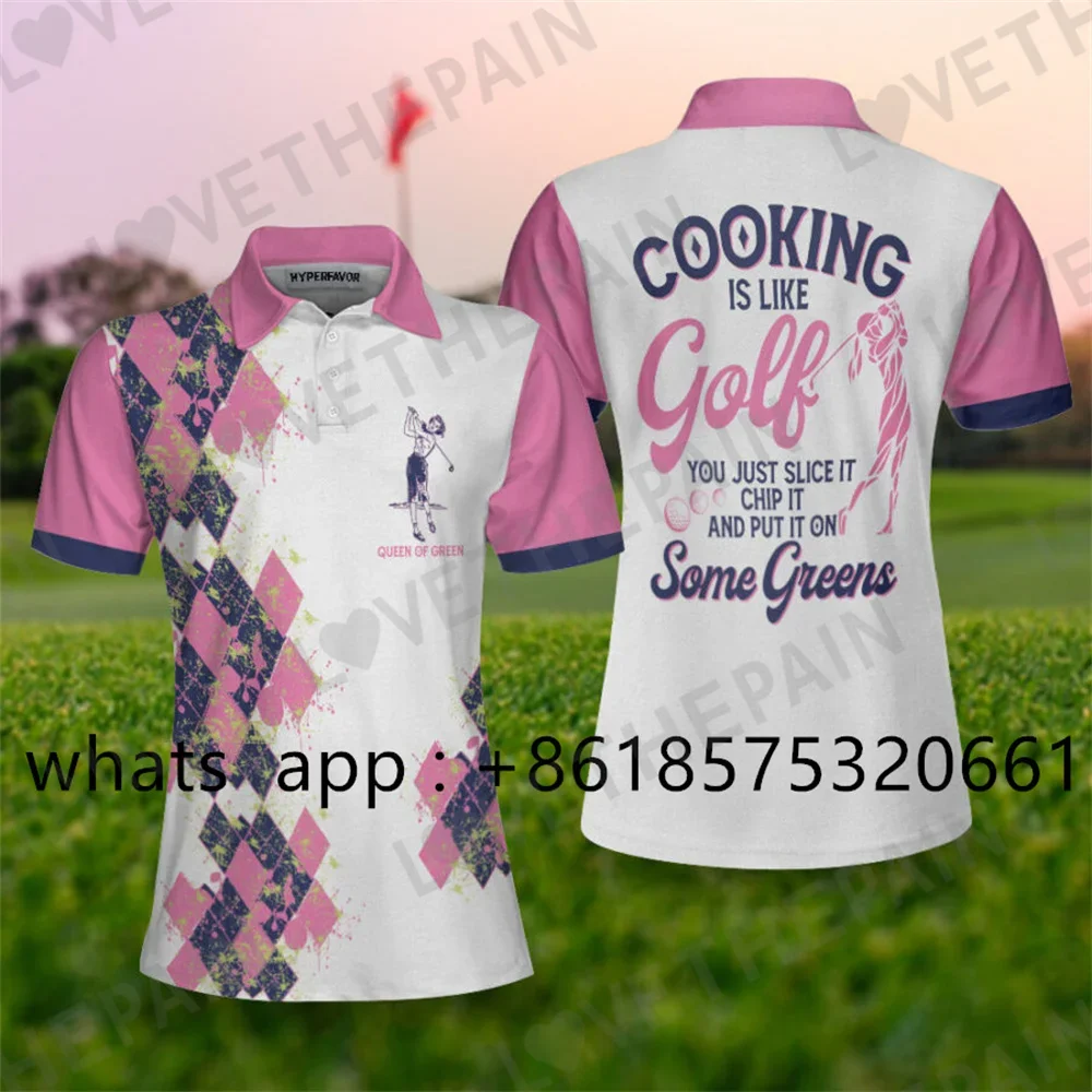 Women's High Quality Golf Short Sleeve T-shirt Breathable Outdoor Leisure Golf Polo Shirt Sports Golf Shirt Ball Sports Clothing