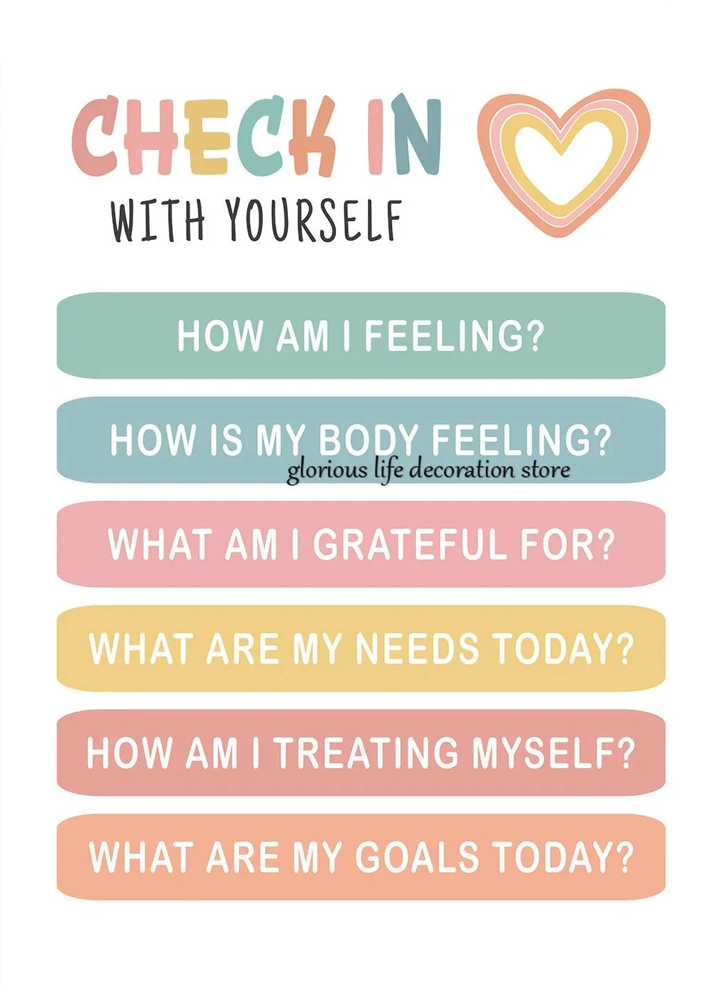 Mental Health Coping Skills Canvas Wall Art