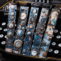 JIANWU Punk Boundaryer серии винтажные часы с цифрами пейзажный материал рельефная наклейка для коллажа креативные канцелярские принадлежности для журналов «сделай сам» — изображение 4