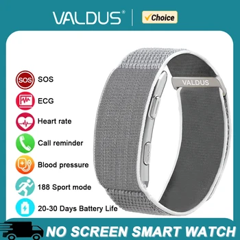 VALDUS VITRO ECG Smart Bracelet – Heart Rate & Blood Pressure Monitor, Waterproof Fitness Tracker, Long Battery Life, SOS Alert, No Screen Smartwatch 2026 1