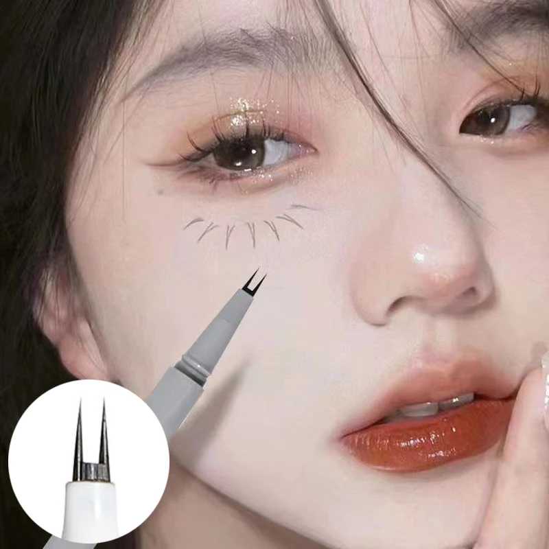 

Double Tip Lower Eyelash Pencil Waterproof Liquid Eyeliner Makeup for Women Quick Drying Lasting Smooth Eye Liner Eyebrow Pencil
