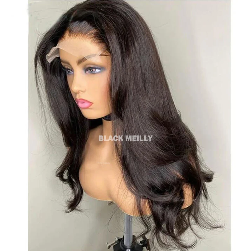 Full Lace Wigs Human Hair Pre Plucked Body Wave Transparent Lace Wigs Human Hair 180% Density Glueless Wavy