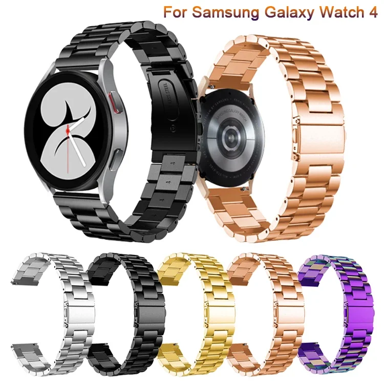 

Watchband Strap For Samsung Galaxy Watch 4 5 Pro 44mm 40mm Stainless Steel Band For Watch 4 Classic 42mm 46mm Correa
