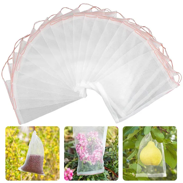 Rovarálló Nettó Táska 3-10Pcs Dinnye És Gyümölcs Elleni Fly Anti-Bird Szűrő Átitatott Mag Szőlő Nejlon Hálózsák - Image 6