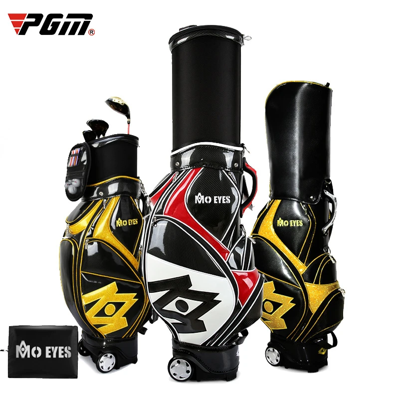 PGM Men's Golf Clubs Bag Wheel Type Multifunction Telescopic Golf Bag