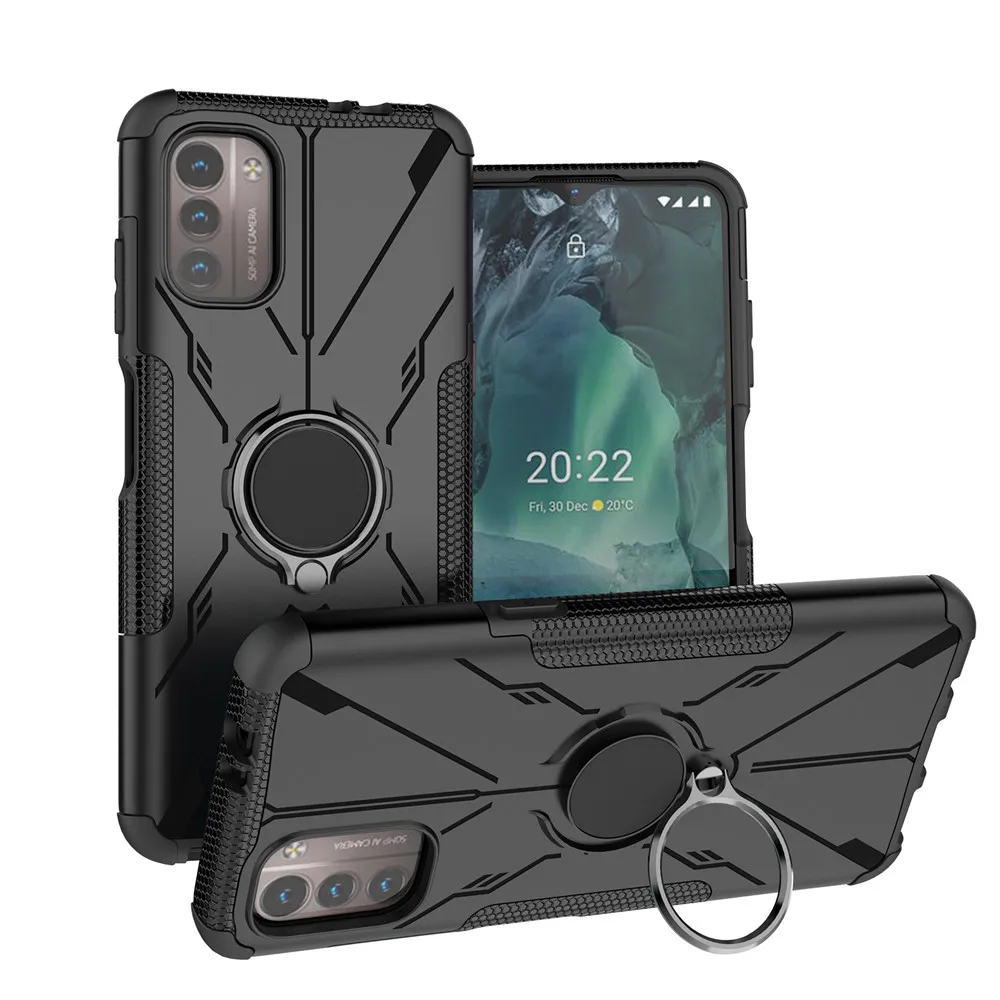 Per Nokia G11 G21 Custodia Anello Di Lusso Cover Posteriore Armatura Custodia Antiurto Per Nokia G 11 G 21 Custodia Per Telefono Nokiag11 Nokiag21