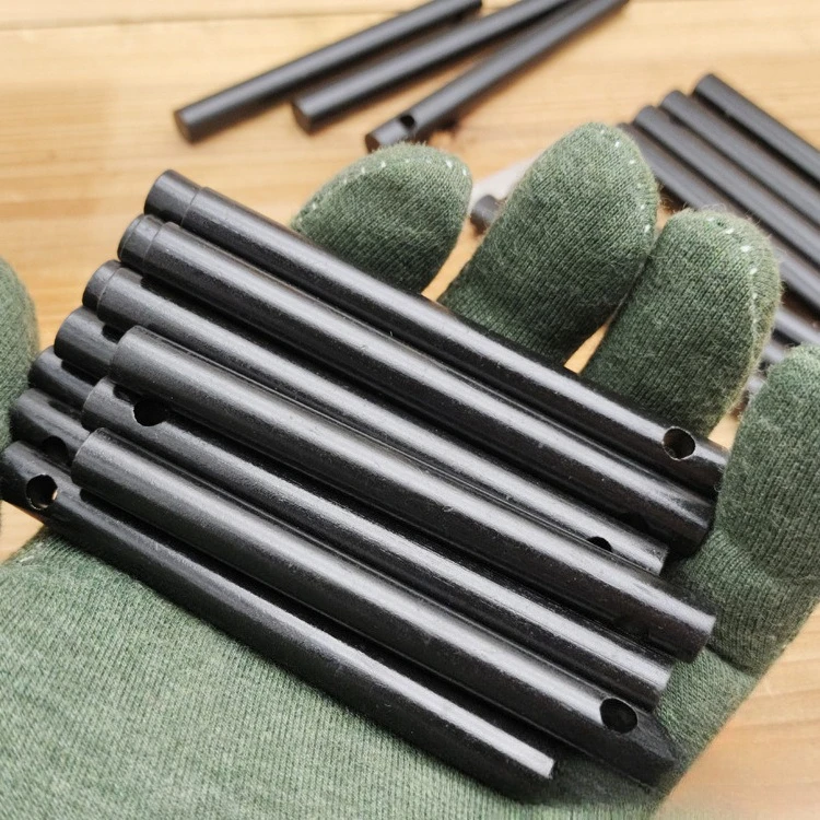 2개입 8 * 80mm 천공 캠핑 플린트 야외 생존 마그네슘 스틱 야외 생존 도구