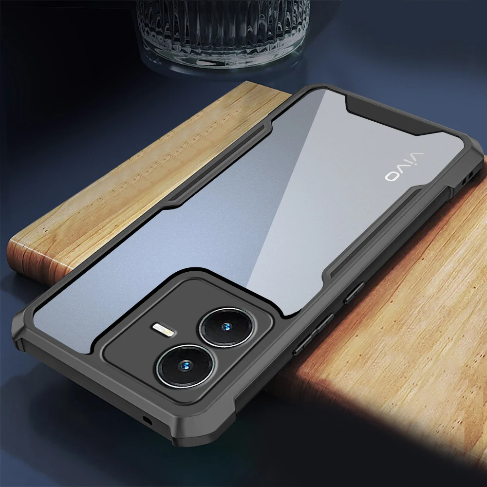 Custodia Per Telefono In Acrilico Tpu + Pc Per Vivo Y22 Y 22 S Y22S 22 S Vivo Y22S Vivo Y22 4G 6.55 Pollici Guscio Posteriore Antiurto Duro Coques