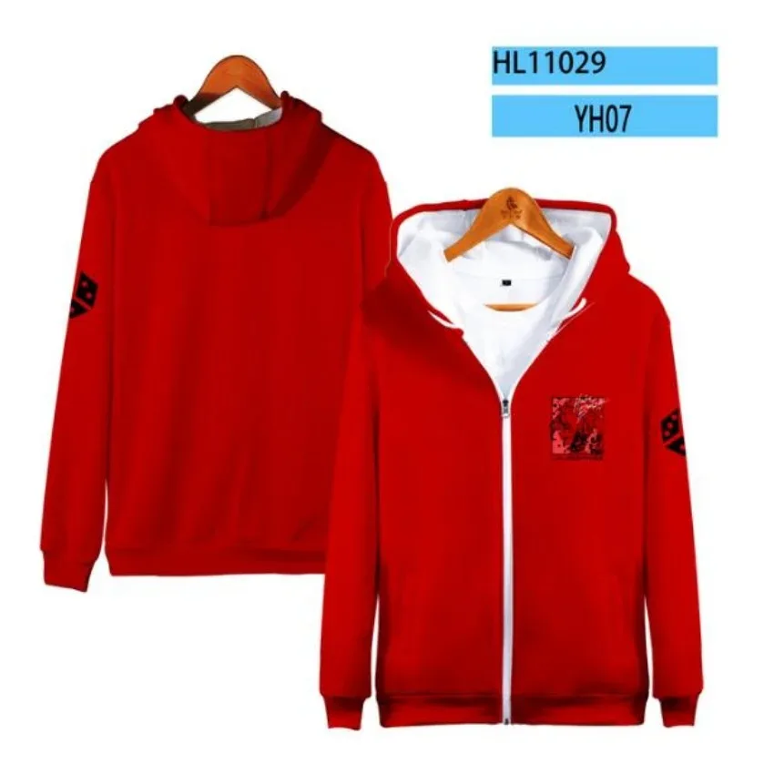 Japan Anime Hakos Baelz 3D Print Zip Up Women/Men Hoodie Sweatshirt Streetwear Hip Hop Cosplay Zipper Hooded Jacket Outerwear