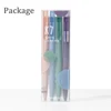 KACO Cute Gel Pen Set, 4pcs 0.5mm Black Ink Press Students Writing Brush, Quick Drying Signature Pens Office School Supplies 필통 6
