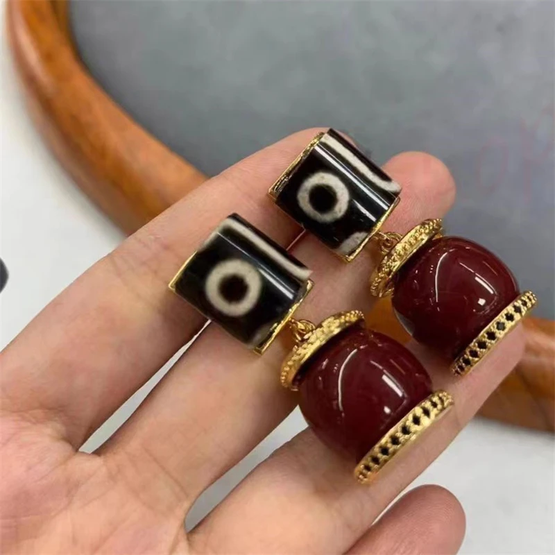 Tibetan Auspicious Earrings, Ethnic Earrings, grand and fashionable 5