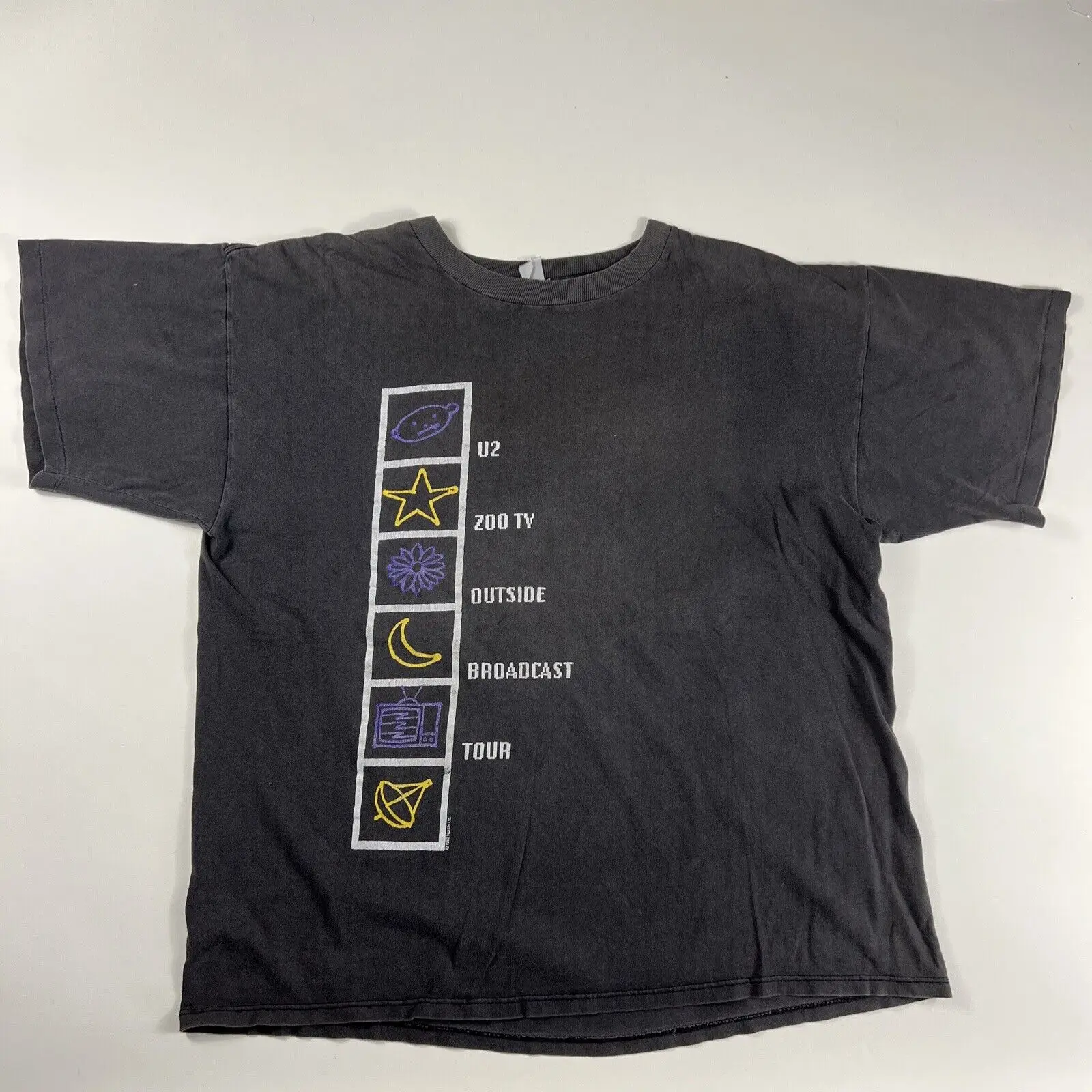 Camicia Vintage 1992 U2 Xxl Zoo Tv Outside Broadcast Tour