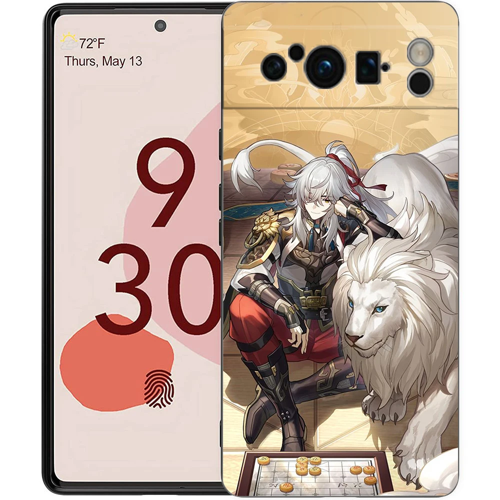 Honkai Star Rail Blade Jing Yuan Black Soft Shockproof Silicone Phone Case