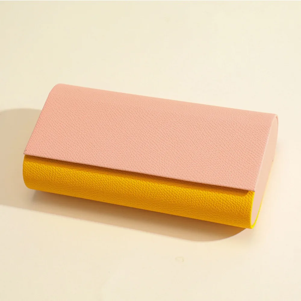 Double Layer Double Eyeglasses Case PU Leather Portable 2 Slots ...