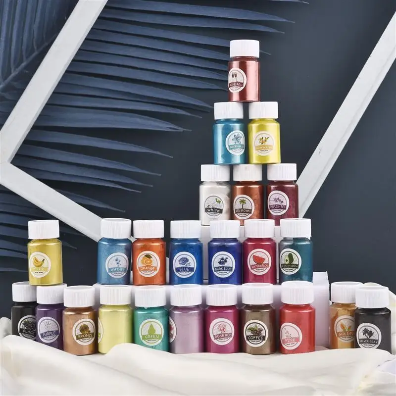 Pearlescent Mica Powder 24 Color 20ml Epoxy Resin Dye Pearl Resin Pigment DIY Handmade Candle Crafts Material For Jewelry Making