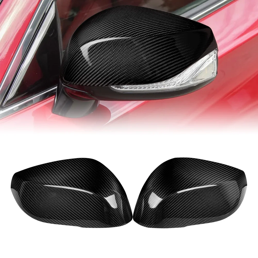 

Real Carbon Fiber Car Side Mirror Cover Caps Replacement For Infiniti Q50 Q60 Q70 2014-2021 For Q70 2014-2019 For QX30 2017-19