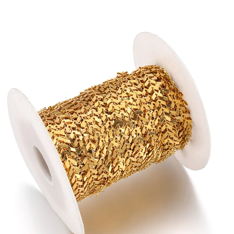 

1 Meter Stainless Steel Link Chain For Bracelets Necklace Gold Color Findings DIY Jewelry Supplies Hiphop Accessories Handmade