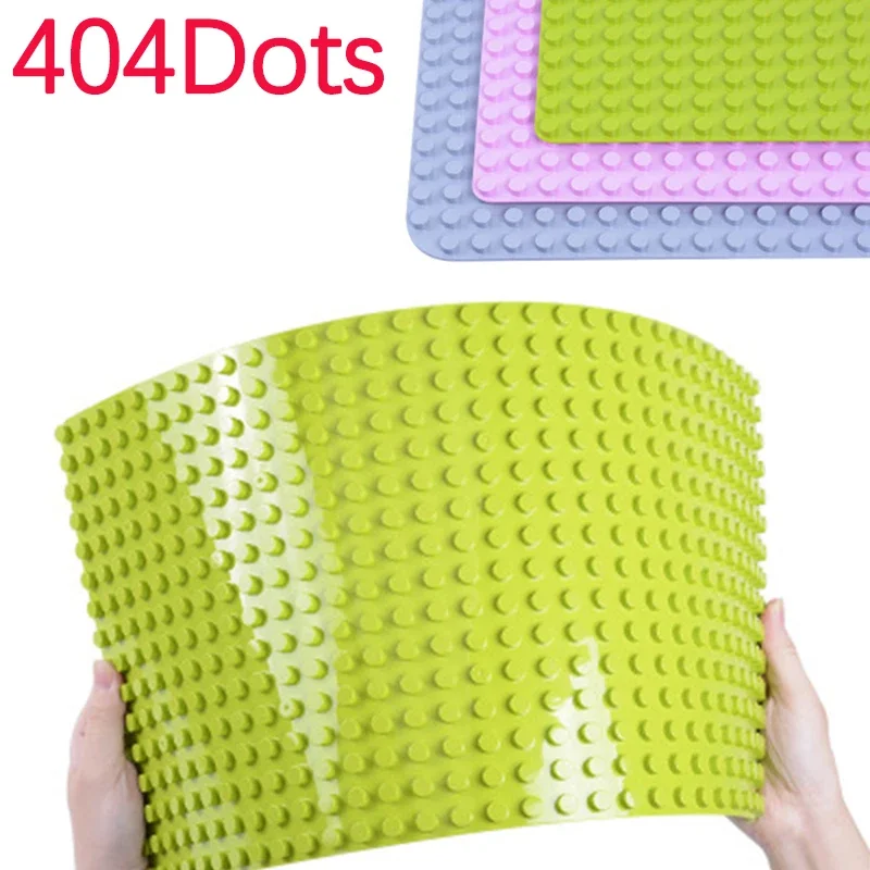 Big Size Baseplate 404 Dots Building Blocks City Road Street Large Base Plate Kid Construction Toy Compatible with Duploes Brick