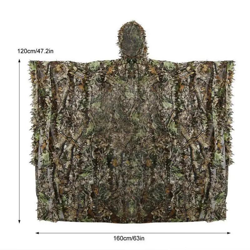 Bird Photo Camouflage Clothing 3D Effect Bird Photo Camouflage Cloak Breathable Animal Photography Invisible Cape Field Training