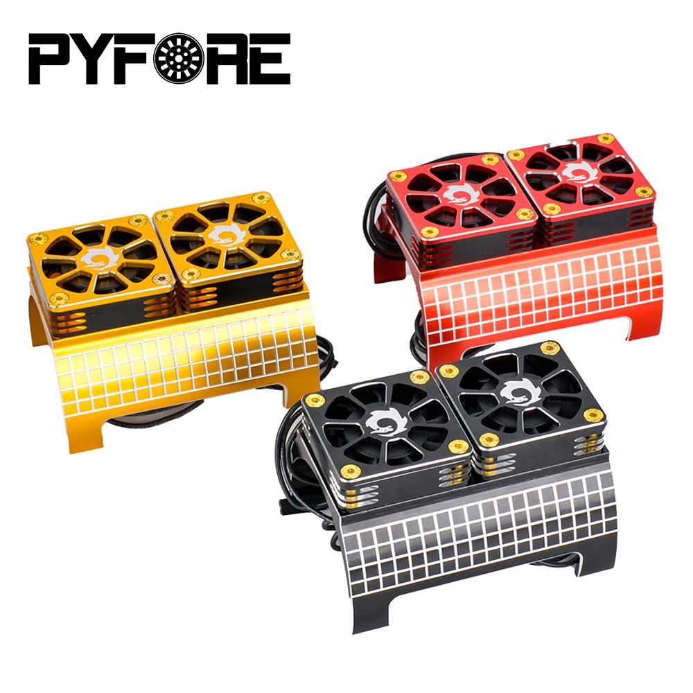 Pyever RC 자동차 부품 1717 모터 메탈 1/5 팬 라디에이터 포함 8S 크라톤 몬스터 트럭 개조 액세서리, rc카 부품 개조