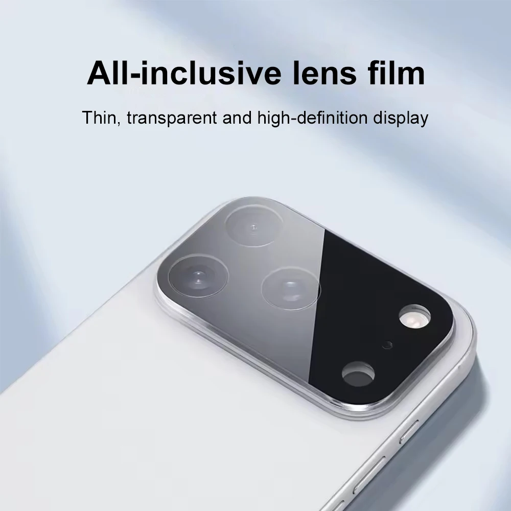 3-Pack Black Camera Lens Protector Tempered Glass Film