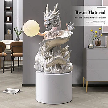 Luxury LED Dragon Sculpture Decor