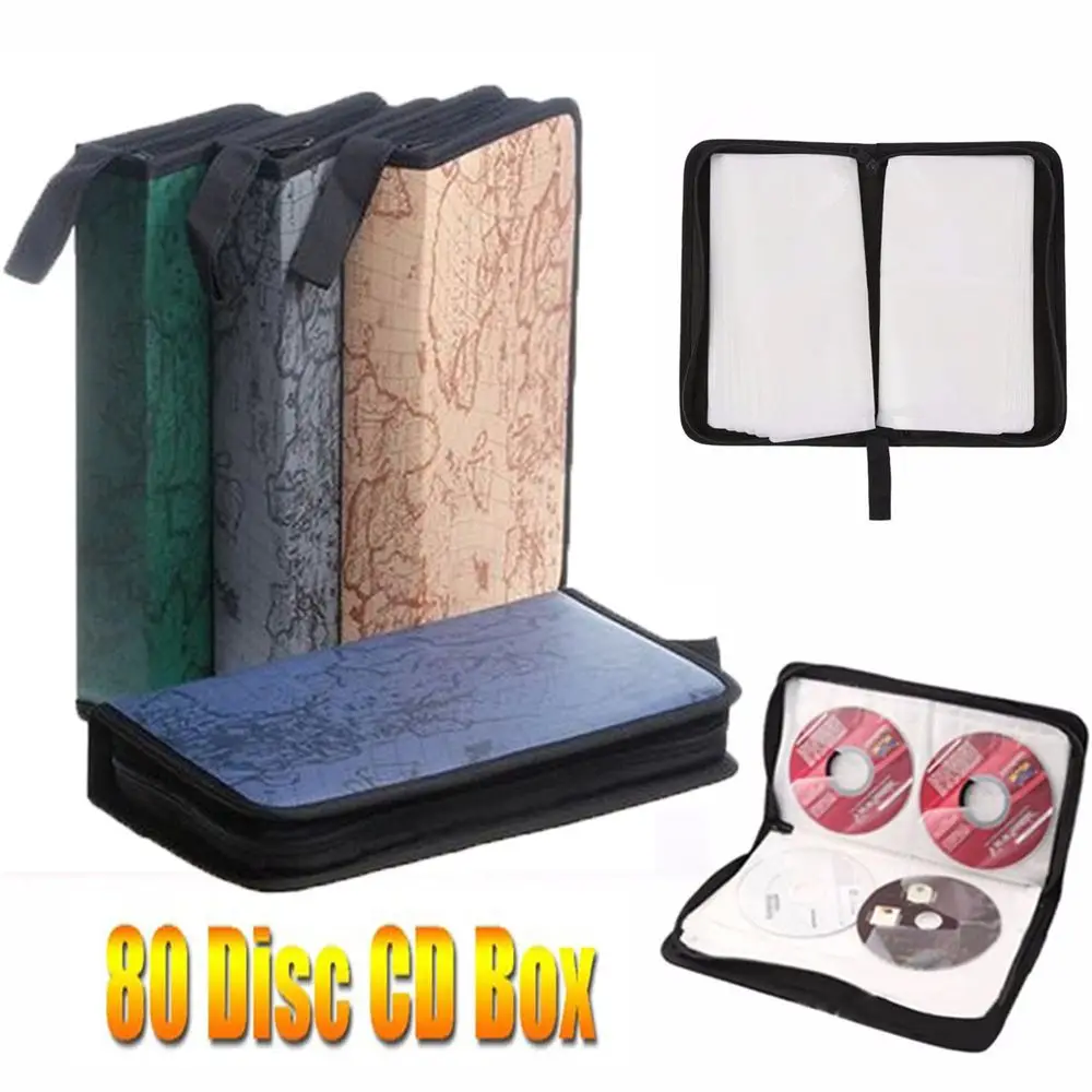 내구성 있는 80 슬리브 게임 액세서리 CD DVD VCD 수집 앨범 디스크 홀더 지갑 정리 가방