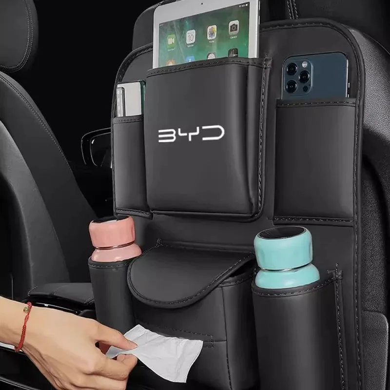 BYD 안티킥 패드 시트 수납 파우치 (송 플러스, 위안 차량용) 차량 내부 정리함 차량 개조 액세서리