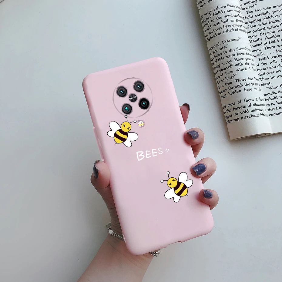 Adorable Cat Cartoon Candy Painted Silicone Phone Case - Soft TPU Back Cover