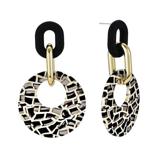 Allyson Leopard Acrylic Geometric Earrings 5