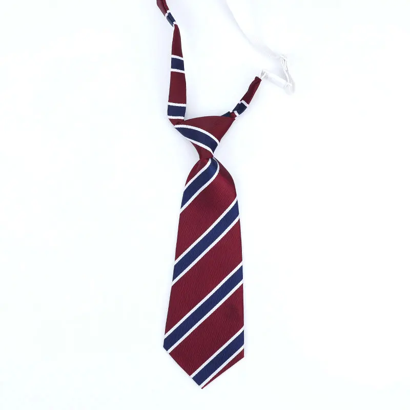 Lazy JK Krawatten Jungen gestreifte Krawatte Mädchen japanischen Stil für Schuluniform süße Krawatte solide lässige Kinder Accessoires Krawatten – Detail 21